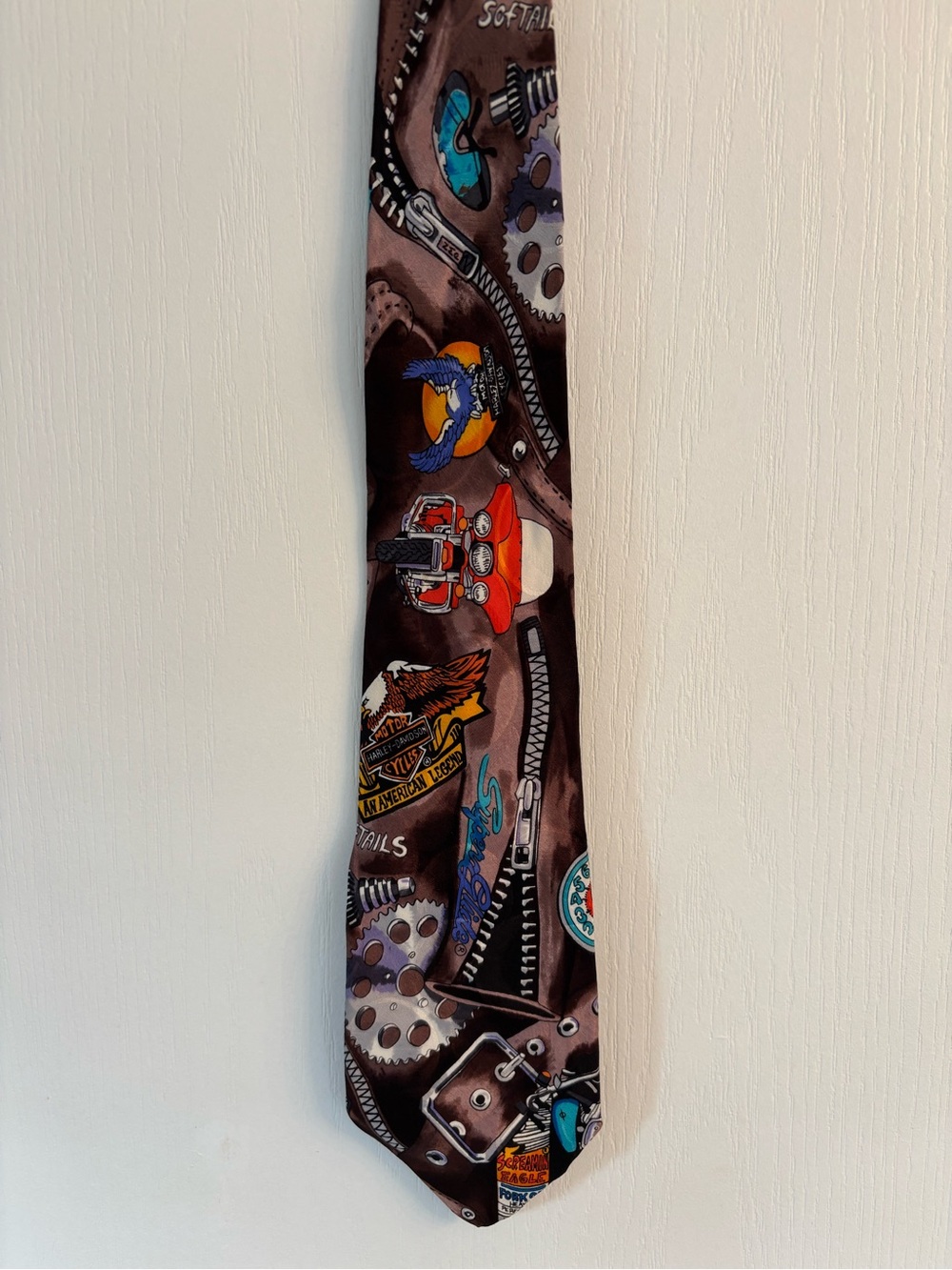 Nicole Miller Harley-Davidson 100% Silk Tie